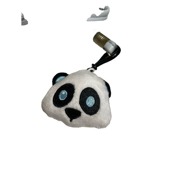 EUC Cat Lanyard Crossbody Light Grey w/ Brown & Black Ears & Squishmallow Charm - Picture 3 of 10